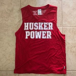 Pink Husker Power Muscle Tank